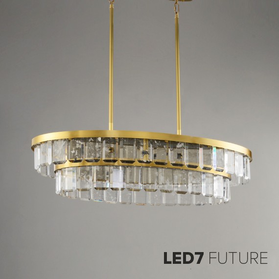 Loft Industry Modern - Wow Oval 2Row Chandelier